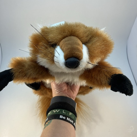 FOLKMANIS Small Red Fox # 2576 Plush Hand Puppet 13" Long - Picture 1 of 6
